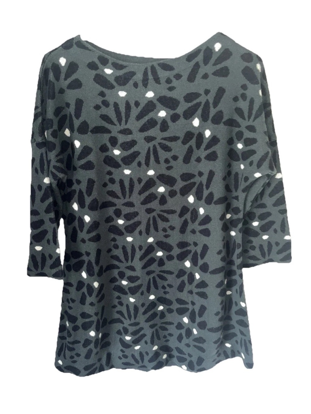 Anthropologie Field Flower Sarina Tunic Sweater Long Sleeve Green Size S VGUC